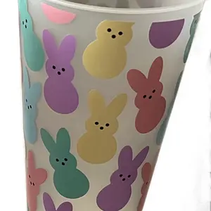 Starbucks Colorful Easter Peeps Cup - Festive Design with Vibrant Bunny Shapes for Easter Celebrations