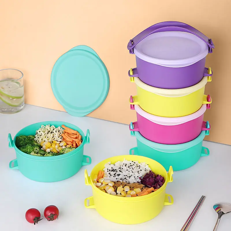 ANJUKE Microwavable Bento Box, Heatproof High-Temperature Resistant (Up to 130°C) Food Storage Container, Kitchen Tableware for Packing Lunch for My Kid, Lunch for My Husband, Meal Prep