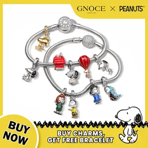 GNOCE Lovely Charms Pendant Bracelet Necklace Ladies fashion with Bracelet universal charms Not easy to fade charm bracelet Birthday gift  Valentine's Day Gift  Anniversary gift Maximalist Jewelry SpringStatements