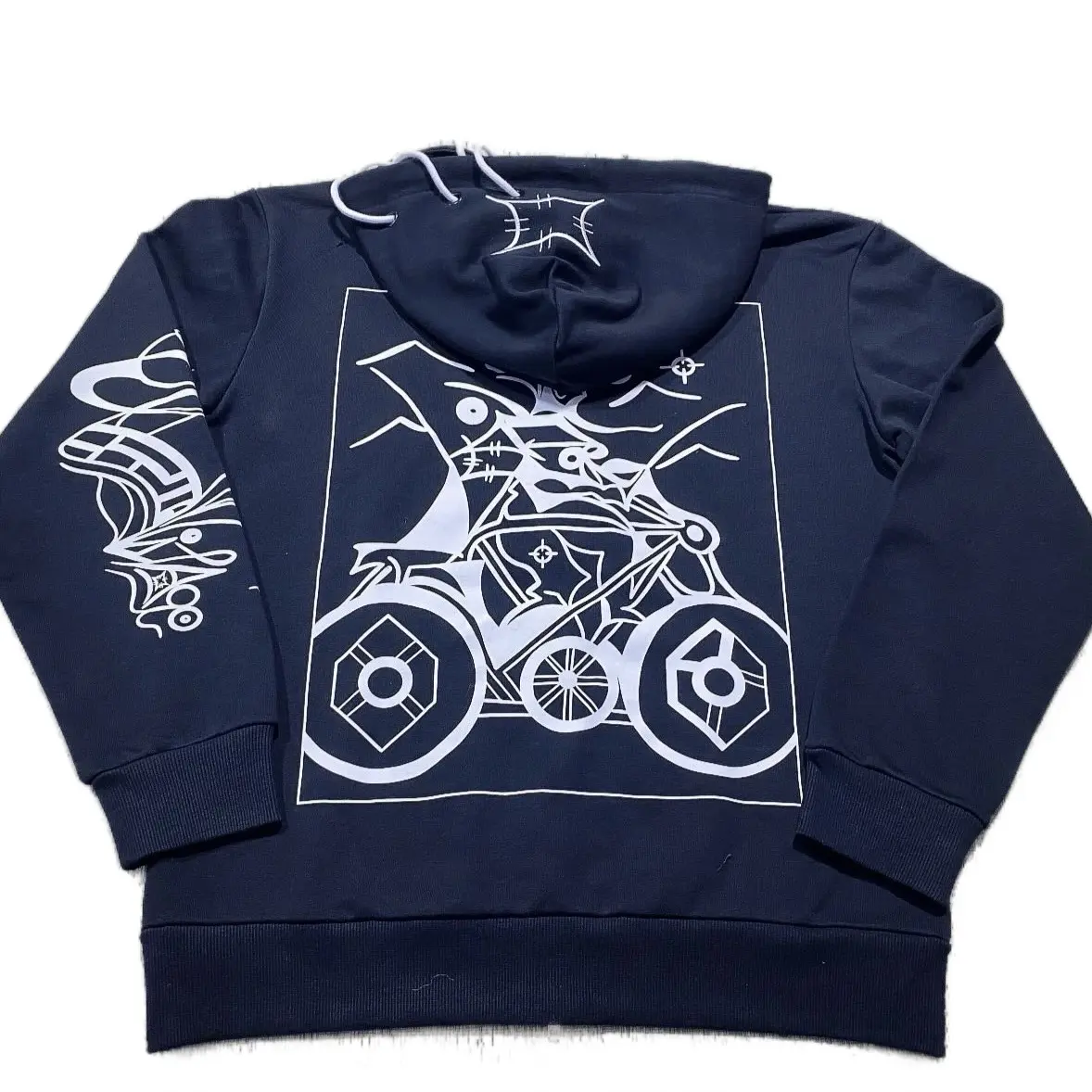 Black Ninja Hoodie(Zipper)  unisex Sweater