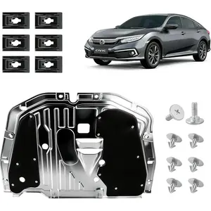Engine Splash Shield Guard Compatible with 2016-2021 Civic Engine Case Guard Under  Shield Cover Replacement 74110-TBA-A00 90674-TY2-A01 Engine Splash Guard