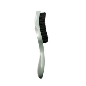 Soft Grey Wave Brush with Black Bristles Gentle Grip Sleek Design Ideal for Daily Grooming