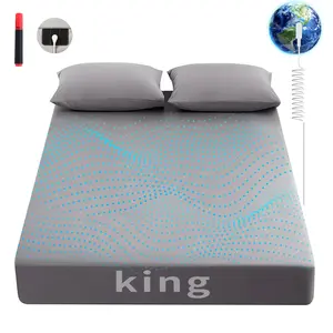 Grounding Sheets ,90% Organic Cotton+ 10% Pure Silver Fiber,Grounded Bed Sheet Kit, Deep Pocket Grounded Bedding Sheet,Bedsheet for All Seasons