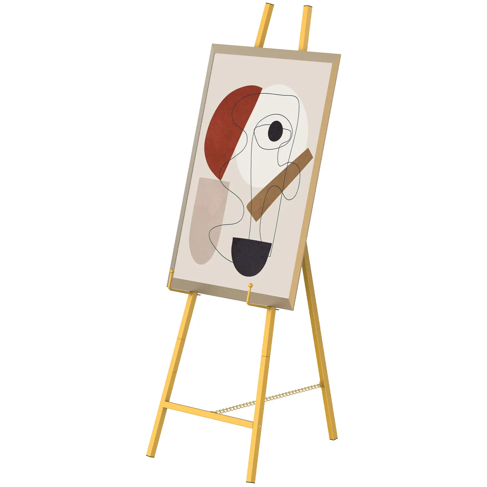 Adjustable Portable Metal Tripod Art Easel, 57.5 Inch, Canvas Stand for Painting & Sign Display, Works for Desktop & Floor Use, Artist Holder, Wedding Decor, Thanksgiving & Halloween Gifts