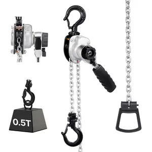 【fathersdaygift】VEVOR Manual Lever Chain Hoist Tools1/2T 1100LBS Heavy Duty Come Along20FT Lift G80 Alloy Steel ChainDual Pawl Mechanical Brake360°Rotating Hooksfor Warehouse Construction