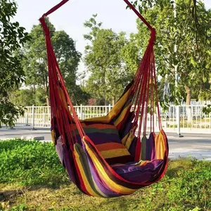 Outdoor Hanging Chair Swing Basket, Dormitory Student Chair, Indoor Adult Children Hammock Bed, Comfortable Relaxation Seat, Stripe Pattern Hammock