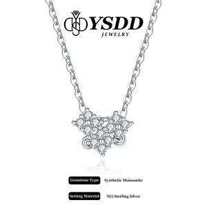 【#301】Synthetic Moissanite Necklace in 925 Sterling Silver