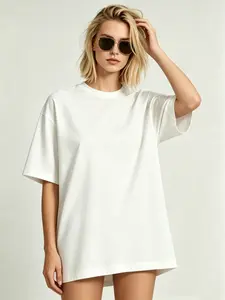 High Quality Heavy Cotton T Shirt, Oversized Fit, Soft Breathable, Structured Stylish, Non Collapse, Premium Aesthetic, Versatile Basic Tee Tops