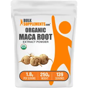 BulkSupplements - Organic Maca Root Extract Powder - Energy Boost - Mood Balance - 250g - 1.8g per Serving