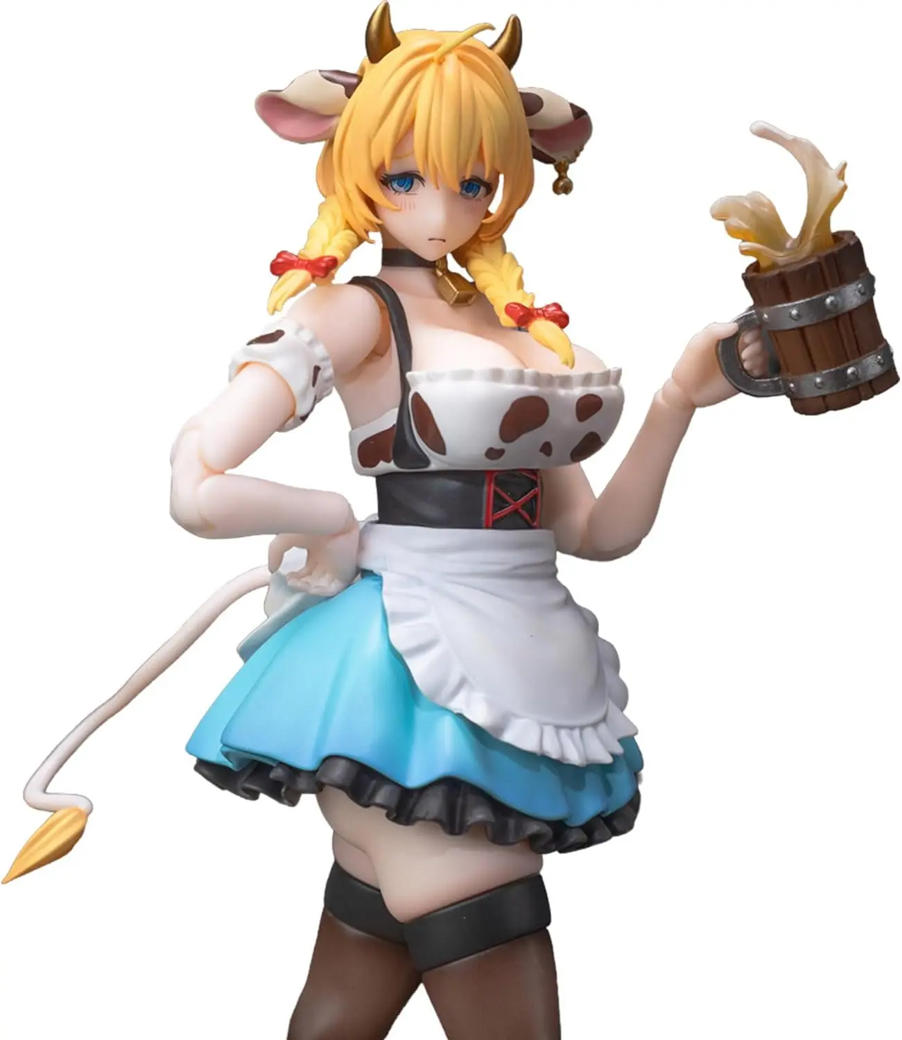 LADoTOYS 1/12 Scale Anime Action Figure - Beer Girl Daisy Torres, 6.5in Pre-Painted Single Unit Cowgirl Mecha Model Kit, Poseable Eyes, Tavern Prop Kit, Articulated Collectible for Anime Fans Desk Decor, Anime Figures