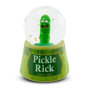 Rick and Morty Pickle Rick Multicolored Light-Up Mini Snow Globe | 2.5 Inches Tall