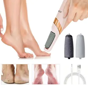Electric callus removers for feet, portable electronic foot file pedicure tools, waterproof foot scrubber/file, removes dry skin for smoother feet