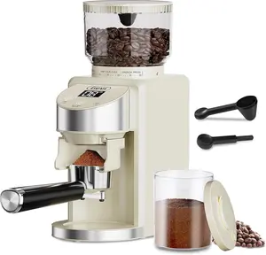 【Springtok】Gevi Electric Coffee Grinder | 35 Grind Settings | Conical Burr for Espresso, Drip, French Press & More | Anti-Static Design, White