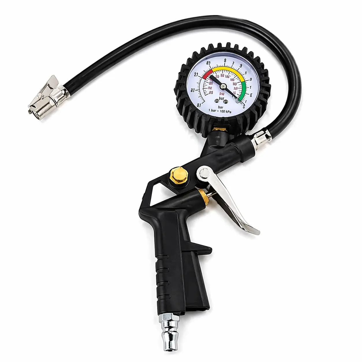 Summerwins Digital Tyre Pressure Tester & Compact Inflator Gun, Accurate Measure Tool with Ergonomic Handle, Metal Nozzle, Durable Construction for Car Maintenance, Easy-to-Use Handheld Digital Tire Inflator Gauge