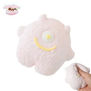 wenqingsquishy -Pink One-Eyed Buddy【HandmadeTabaSquishy】【full silicone rebom squishy】【 Fidget Toy】【Squishy Toy】【170g】