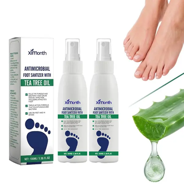(2 bottles)Refreshing Tea Tree Foot & Shoe Odor Eliminating Spray, Quick-Dry Cooling Mist for Sweaty Feet & Sneakers