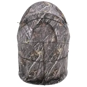 VEVOR Hunting Blind,  Single Person Ground Blinds with Carrying Bag, Portable Camouflage Tent, Reinforced Durable Concealed Shelter with Silent Zipper Door and Window, for Turkey and Deer