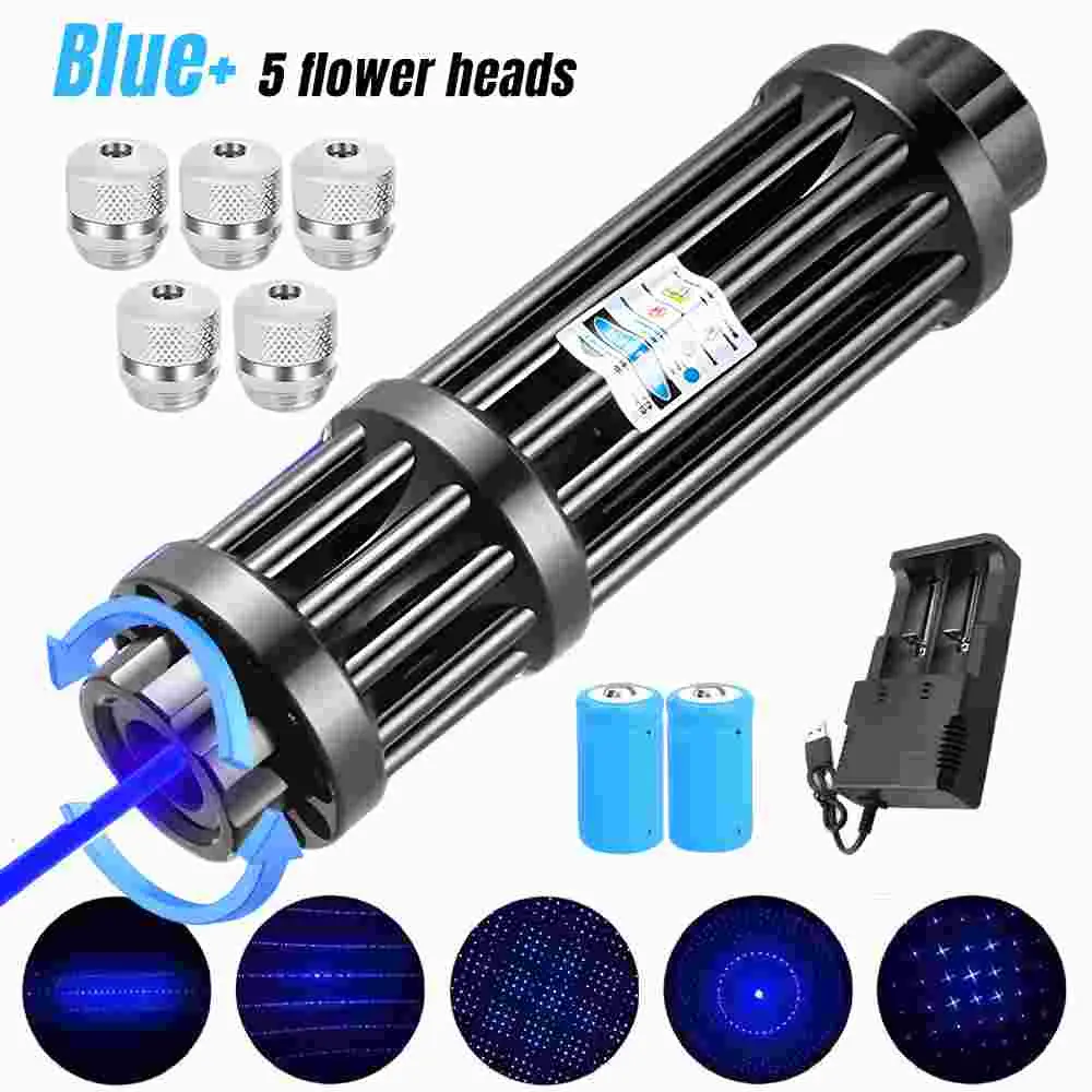 Outdoor Rescue Signal Laser Flashlight, Rechargeable Long Distance SOS Beacon Laser Pointer For Hiking Camping Emergency Survival Signaling