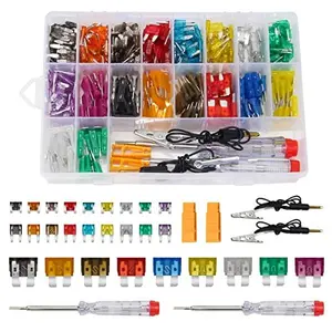 306 PCS Automotive Blade Fuse Assortment Kit - Standard, Mini, Low-Profile (2A/5A/10A/15A/20A/25A/30A/35A) with Fuse Tester & Puller for Car, Truck, RV, Motorcycle