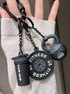 Women's Gym Keychain with Weight Plate Design, Durable gym key ring, compatible with fitness trackers, suitable for fitness, weightlifting, Available in black/pink, sports gift for women, Fitness Enthusiast, fitness gear, sporty style