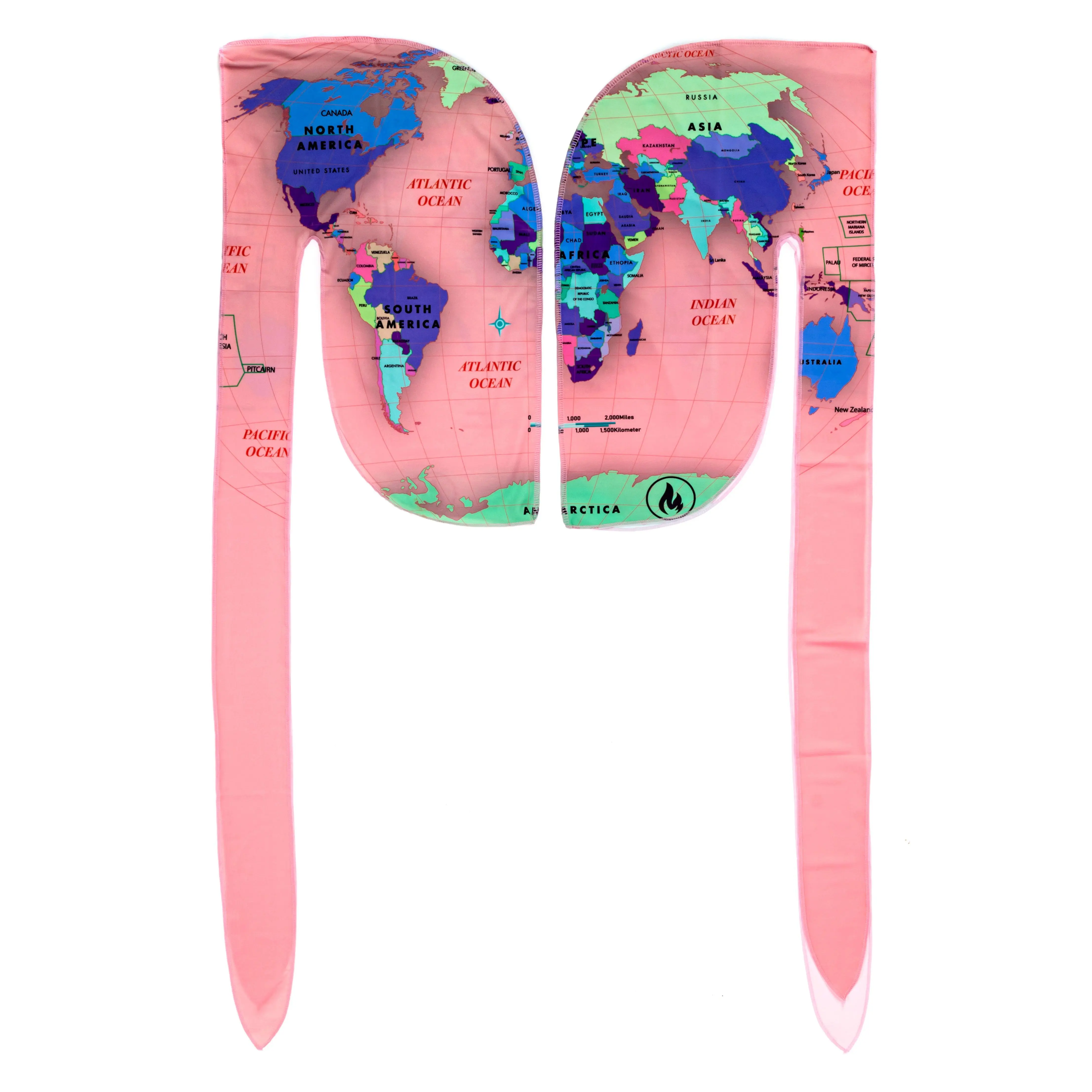 Peach World Print Du Rag- Premium Quality-Wave Cap