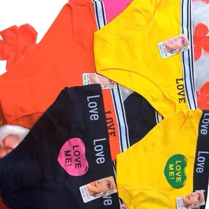 6pcs Panties Cotton Love Me! Assorted Colors Comfortable & Soft Underwear for Women