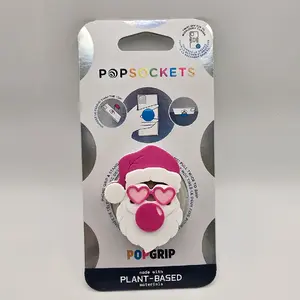 Sassy Santa Phone Grip Holder with Expanding Design | Magnetic Stand | Swappable Top | Secure Hold for iPhone MagSafe Cases | Adhesive Option | Kindle Accessory | Cellphone Durable Smartphone Mount Pink