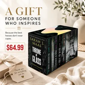 Throne of Glass Box Set – Complete Sarah J. Maas Paperback Series, BookTok Viral Fantasy Romance Books Collection for Book Lovers