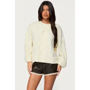 Braided Cable Knit Oversized Sweater