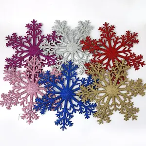 Christmas decoration plastic powder-coated snowflake pieces, Christmas tree ornaments, Christmas decoration supplies