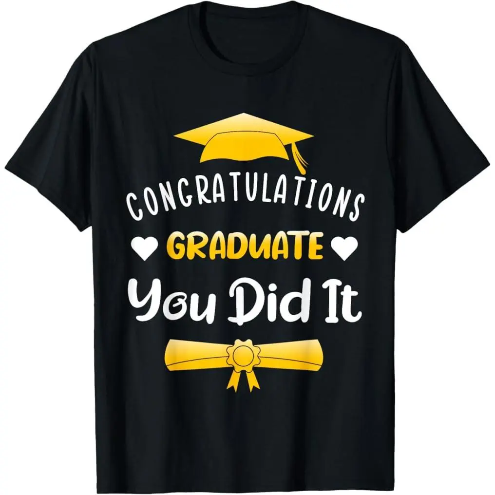 100% Premium Cotton graphic tees Class of 2026Graduate You did it Congratulations Funny T-Shirt