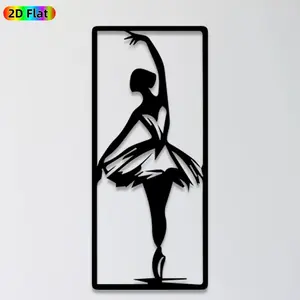 1pc Ballerina Metal Wall Art,Ballerina Statue Mural, Ideal Gift for Valentine's Day, Wedding, Ballet Enthusiasts, Weather-Resistant Metal Wall Decor Wall Sculptures, Perfect for Bedroom Wall & Garden Fence Ballet Enthusiasts