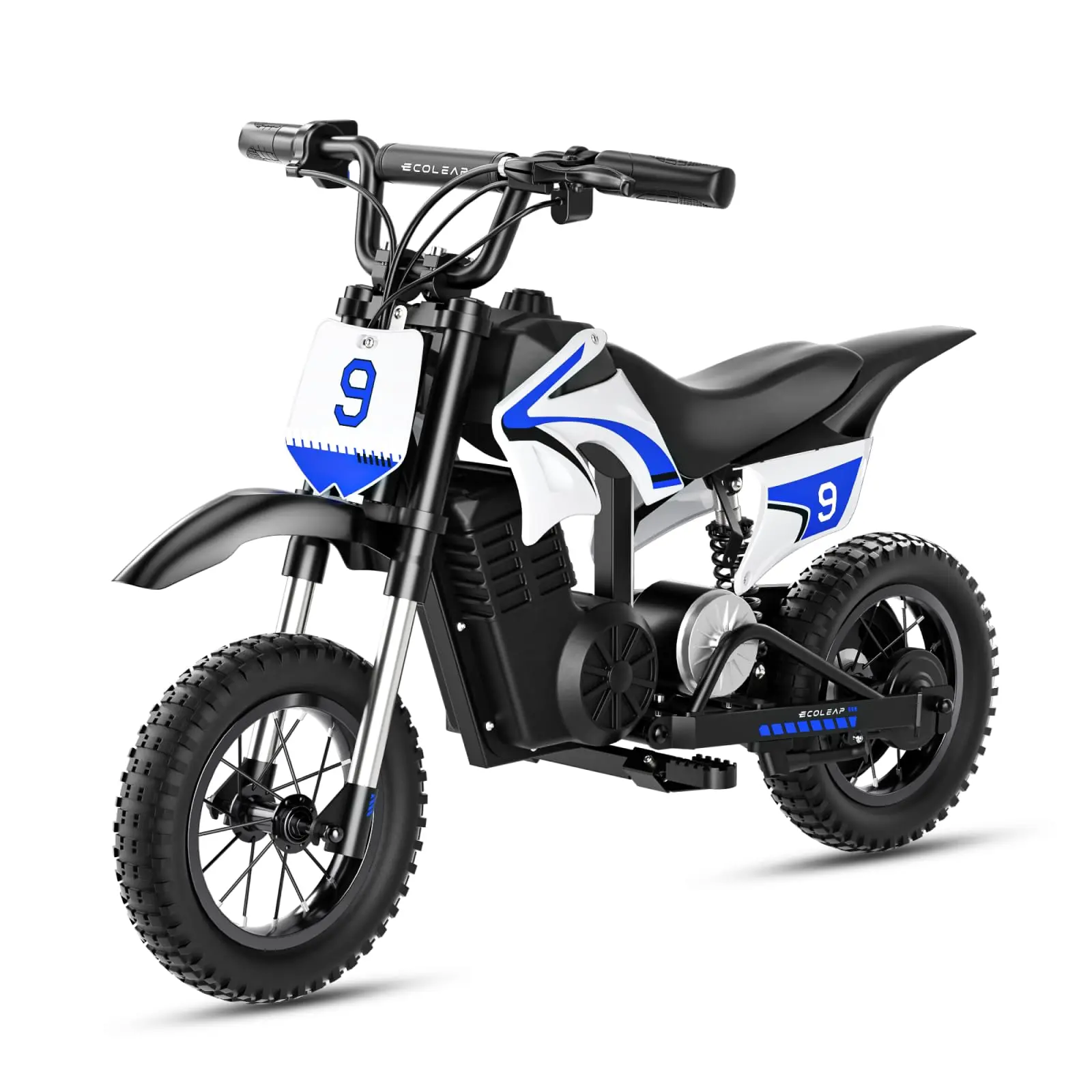 ECOLEAP K1 Kids Electric Dirt Bike - 36V Rechargeable Battery Motorcycle, 700W Peak, 3-Speed Modes, 16MPH Speed, 14 Mi Range, High-Strength Shock Absorber, 7-Color Ambient Lighting, for Ages 3-10 (Great for First Birthday Gifts)