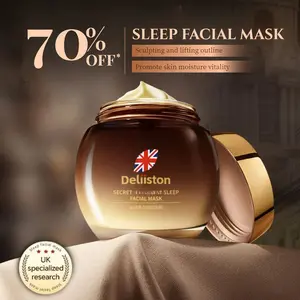 【Deliiston】Moisturizing Cream, Hydrating & Firming Sleeping Facial Mask, Professional Formula Multi-essence Anti-aging Night Skin Care, Easy to Absorb