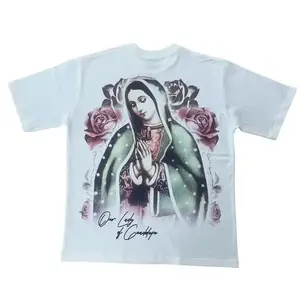 Our Lady of Guadalupe Oversize Graphic Tee - 100% Cotton 280 GSM Oversized