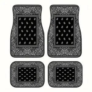 Vibrant Paisley Pattern Car Floor Mats, Waterproof & Non-Slip, Easy to Clean, Durable, Custom Fit for Cars, Sedans, Suvs, Car Accessories, Car Mat Set