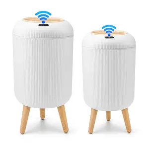 Pukomc Smart Motion Sensor Trash Can – Waterproof, Automatic Opening, Nordic Style for Bathroom, Bedroom & Office – Space-Saving, Eco-Friendly, Multifunctional Home Essential