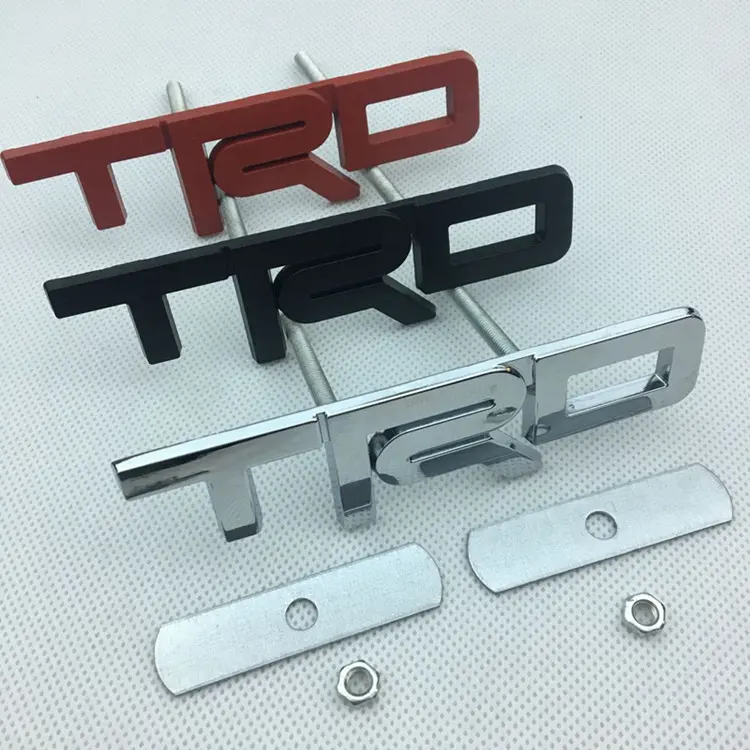 For TRD grille new Ruizhi grille new TRD modified car emblem, automotive metal grille emblem