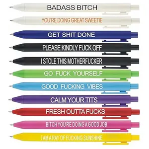 11Pcs Funny Adult Ballpoint Pen Set Premium Days of The Week Swear Cuss Word Pens for Office Gifts Novelty Pens for Coworkers Unique Designs Durable Easy to Use