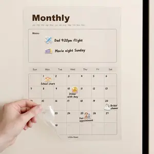 Self-Adhesive Weekly Refrigerator Monthly Scheduler Planner – Includes 28 Stickers & 5 Markers