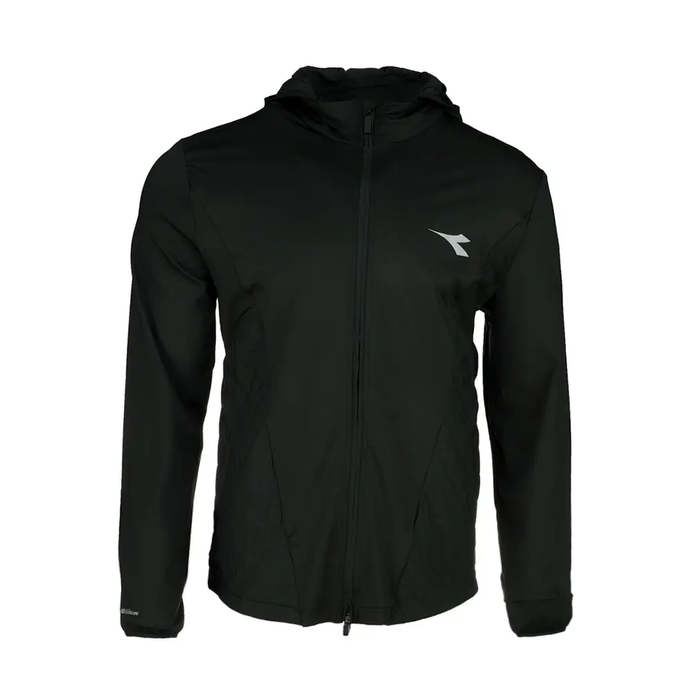 diadora Mens Run Winter Protection Jacket Athletic Outerwear Casual - Black
