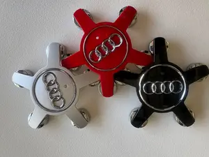 5.3 inch Five-Claw Wheel Center Hub Rim Caps Cover for Audi A4L A5 A6L TT R8 S6 Black Red Silver Chrome