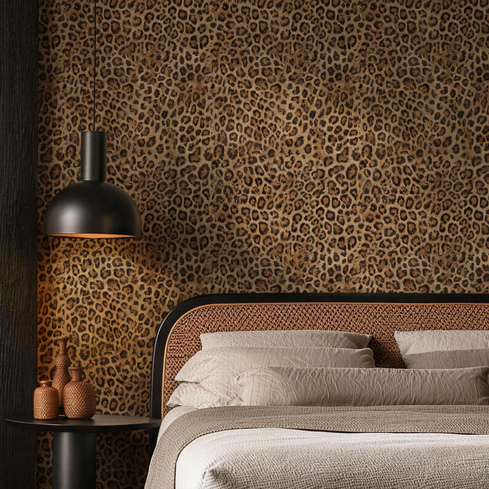 Wild Cheetah Peel and Stick Wallpaper Bold Safari Animal Print Wall Decor for Bedroom & Living Room, Removable Self-Adhesive Contact Paper for Home Makeover