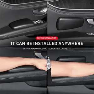 Car Interior Full Set Anti-Kick Mats, Door Panel Knee Pads + Center Console Leg Pads + Footrests, Wear-Resistant, No Installation Required, Car Accessories