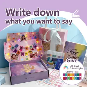 DIY Journal Kit, 40-Piece Creative Scrapbook Set, Stationery Journaling Supplies Kit (Including Stickers, Washi Tapes, Marker Pens and Craft Paper), Fun DIY Journaling Art & Crafts Set for Kids, Ideal Daily Gift Set