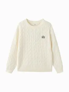 Balabala Boys' Striped Cable Knit Sweater - Soft, Stylish, Comfortable Tops for Everyday Wear, Versatile Design