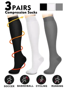 Compression Socks 15-20mmhg Wide Calf, Sporty Tight-Fitting Design, Boost Circulation & Running Performance, Ideal for Nurses & Pregnant Women, Compression Athletic Socks