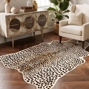 Leopard Print Carpet Cheetah Pattern Rug Animal Print Rug for Bedrooms Living Rooms and Other Rooms Versatile Decorative Easy to Decorate
