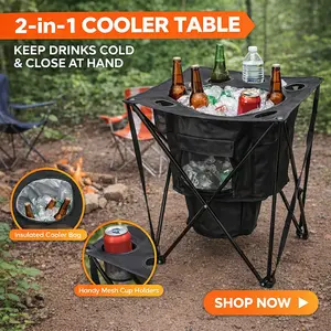 Tailgate Mate Camping Gear Companion - Folding Tables, Insulated Cooler for Sports & Outdoor Kitchen Use