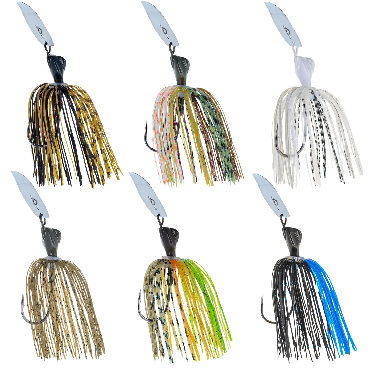 Reaction Tackle Breaker Blade Jigs, Vibrating Chatterbaits for Bass, Pike & Walleye Fishing - Saltwater-Tough Artificial Lures with Pro-Grade Hooks (3-Pack & 6-Pc Kit), Artificial Fishing Lures, Bass Fishing Lure